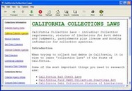 California Collections Laws screenshot